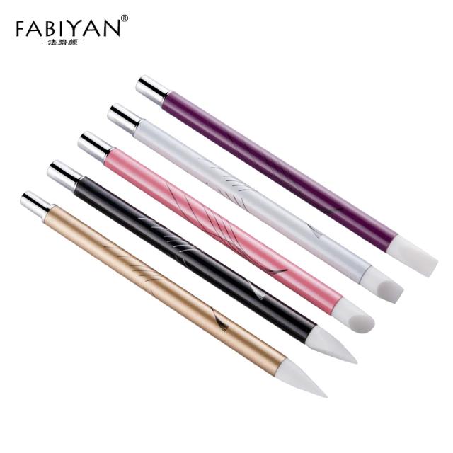Conjunto de Pincéis de Silicone para Escultura e Pintura em Alto Relevo: Ferramentas Ideais para Artesanato e Manicure de Unhas