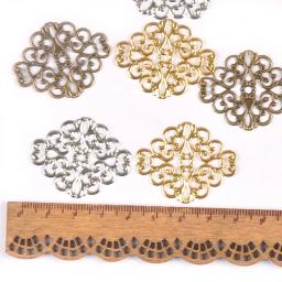 Fios de metal para decoração de casa, 20 peças, ornamentos de flores, enfeites de conectores, para scrapbooking, acessórios diy 37x30mm, yk0749 - Image 2