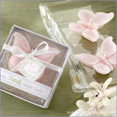 Vela Romântica Rosa Borboleta: Presente Perfeito para o Dia dos Namorados e Casamentos em Caixa Especial