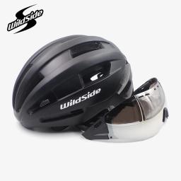 Capacete Wildside de corrida de bicicleta com óculos para adultos, capacete contra relógio, capacete ultraleve de ciclismo MTB em estrada, EPS no molde - Image 3