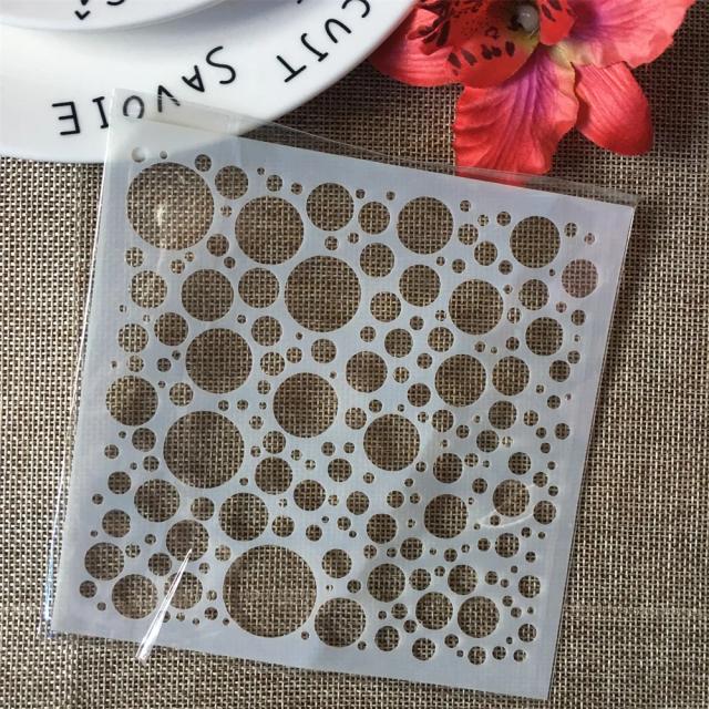 Conjunto de 9 Camadas de Stencils Texturizados para DIY - Modelos Decorativos para Pintura, Scrapbook e Álbum de Memórias de 5 Polegadas