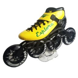 Japy velocidade patins em linha de fibra carbono profissional 4*100/110mm competição 4 rodas corrida patinação semelhante powerslide 38 - Image 6