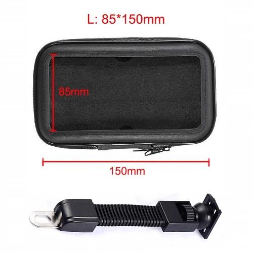 Suporte de Telefone à Prova d'Água para Motocicletas e Scooters - Montagem no Espelho Retrovisor para iPhone e Xiaomi