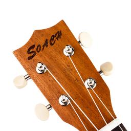 SOACH-Handmade Rosewood Fingerboard, guitarra de mogno para iniciantes, ukulele, Soprano, 4 cordas, guitarra para iniciantes, unisex, 21in - Image 3