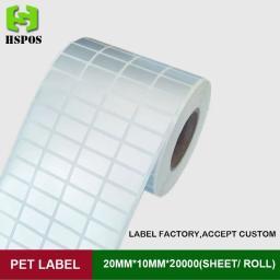 Etiqueta adesiva para animais de estimação, rolo de 4 fileiras, autoadesivo, etiquetas à prova d'água, resistente a altas temperaturas, 20mm x 10mm, 20000 peças - Image 1