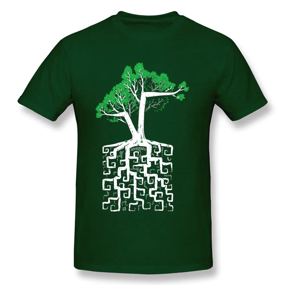 Camiseta quadrada dupla da árvore da vida, camiseta de ciências, código de engenharia para homens, camiseta estampada de algodão, outono, exclusiva, novo - Image 1
