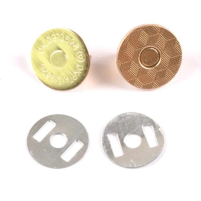 Conjunto de 10 Botões de Cobre Magnéticos para Bolsas, Carteiras e Roupas - Vários Tamanhos (10mm, 14mm, 18mm)
