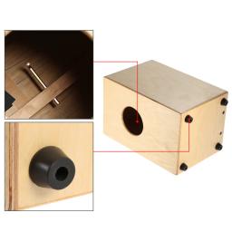 Ammoon cajon tambor de mão de madeira crianças caixa tambor persuession instrumento com picadas pés de borracha 23*24*37cm - Image 5