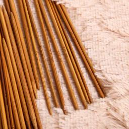 55 pçs 11 tamanhos 13cm de bambu tricô agulhas crochê ganchos duplo apontado carbonizado bambu agulhas camisola tecer artesanato - Image 5