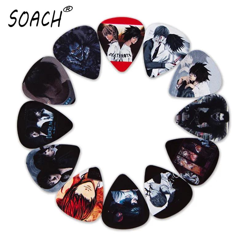 Soach 10 peças 3 tipos de palhetas de guitarra, novas palhetas japonesas para baixo, fotos de anime de alta qualidade, impressão, acessórios para guitarra - Image 1