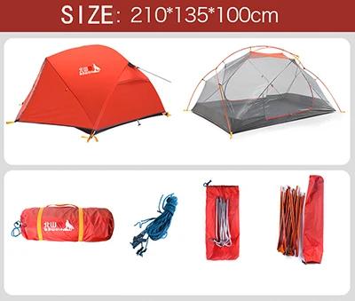 Bswolf barraca de acampamento para 2 pessoas, ultraleve, 20d, 380t, nylon, camada dupla, à prova d'água, para caminhadas, viagens, com tapete grátis - Image 1