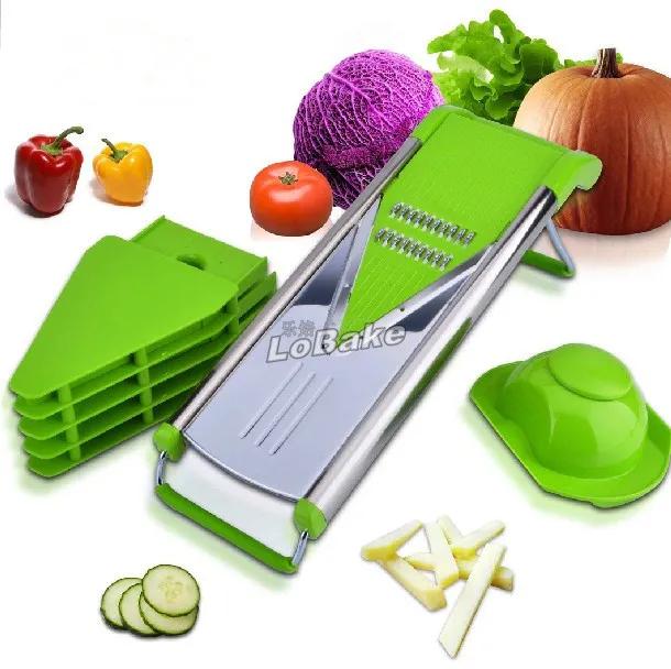 Cortador Multifuncional Verde para Batatas: Ferramenta Essencial para Ralar Frutas e Vegetais na Cozinha