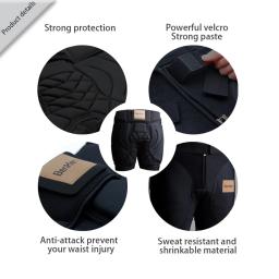 Almofadas de bunda snowboard impacto shorts premium protetor de quadril para homens mulheres proteção coxis acolchoado patinação esqui - Image 2