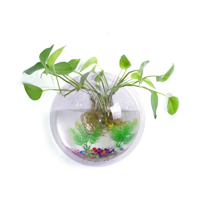 Suporte de Acrílico Behokic para Parede - 23cm/29.5cm, Ideal para Aquários, Vasos de Peixes, Plantas e Armazenamento
