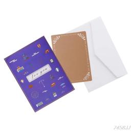 Decorações e convites 3d para aniversários com 38 estilos, bolo com roda de ferro, estrela, lua, gelo, castelo, cartões de visita, natal, envelopes, convite de aniversário - Image 6