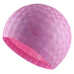 Crystal Water Cube Grids Hat para homens e mulheres, Tecido de revestimento PU, Proteção de cabelo longo impermeável, Piscina - Image 3