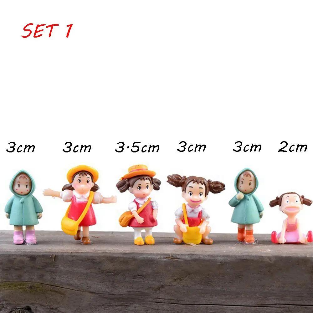 Estatuetas em resina para pessoas e meninas, 6 unidades, micro decoração para cenário, jardim, fadas, vários conjuntos, artesanatos de resina, para casa - Image 1