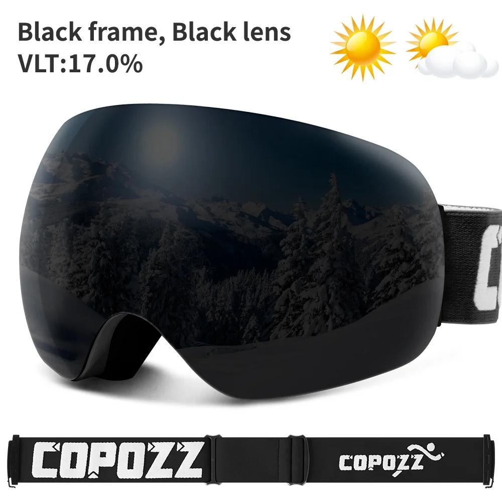 Copozz esportes ao ar livre óculos de esqui proteção uv400 máscara de esqui masculino feminino anti-nevoeiro grande rosto óculos de neve snowboard esqui - Image 1