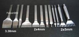 12pçs 3 estilos de costura artesanal de couro, ferramenta de costura profissional-linha, cinzel, costura, kit de ferramentas de perfuração de ferro, escultura de faca awl - Image 1