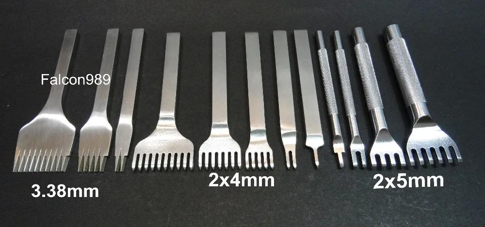 12pçs 3 estilos de costura artesanal de couro, ferramenta de costura profissional-linha, cinzel, costura, kit de ferramentas de perfuração de ferro, escultura de faca awl - Image 1