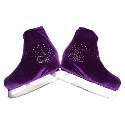 Nasinaya-sapato capa protetora para patinação figura, veludo acessórios para crianças e adultos, strass brilhante - Image 2