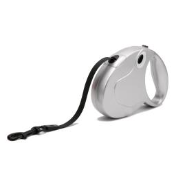 Novidade produto para animais de estimação alta qualidade coleira de cães cordas retráteis coleira dourada e prateada arnês para cão coleira extensível automática - Image 6