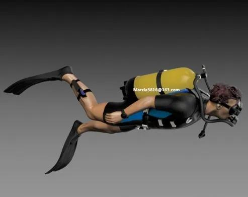 Modelo de Resina em Escala 1/35 - Figura de Mergulhador Masculino com Frete Grátis