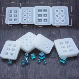 SNASAN-Molde De Silicone para Fazer Jóias, Molde De Resina Epóxi, Contas De Bola Com Furo, Feito À Mão, 6 Compartimento, 12mm, 16mm - Image 4
