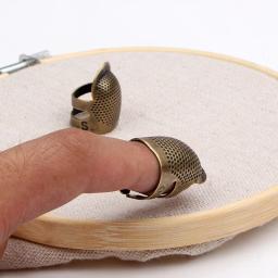 Protetor de dedo de metal, prático, dedal, artesanato, costura, diy, ferramentas de proteção para o dedo, acessórios de costura doméstica - Image 2