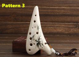 12 buracos alto c chave ocarina flauta ac ocarina artesanal rachadura desenho colorido 12 buraco ocarina instrumento de música folclórica - Image 6