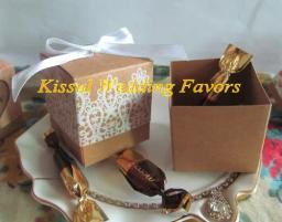 Caixa de lembrancinhas de casamento com tecido rústico e de renda kraft, caixa de lembranças com design de renda, festa de casamento, caixa de presente - Image 3