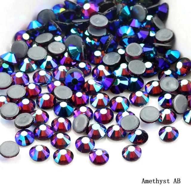 Cristal AB Hot Fix Strass SS6-SS30 1440 unidades para Nail Art e Vestuário