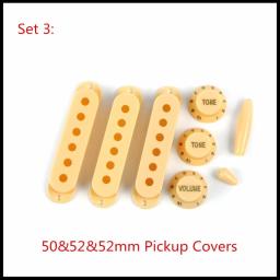 1 conjunto de capas de captador de guitarra elétrica, + maçanetas de 2t1v + ponta de interruptor de 5 vias + ponta de barra amarela para peças de guitarra fd st - Image 4