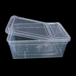 Terrário para répteis transparente caixa de plástico inseto réptil transporte de criação de alimentos vivos caixa de alimentação - Image 1