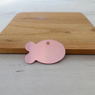 Pingente Personalizado em Forma de Peixe e Gato com Coleira Dirigível para Animais de Estimação