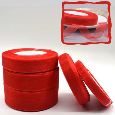 Fita de Organza Premium para Casamentos e Artesanatos - Disponível em 10mm, 15mm, 20mm, 25mm e 40mm para Decoração de Festas e Presentes