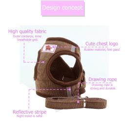 Ajustável macio acolchoado arnês colete para animais de estimação, caminhadas, treinamento de chumbo, trela para chihuahua, pug, cães pequenos e médios, cachorro, cão suprimentos - Image 3