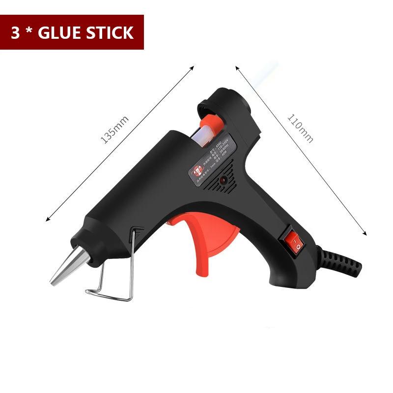 Mini alta temperatura pistola de cola quente, artesanato DIY, projetos, reparos Home rápidos, artes criativas, 6pcs cola varas, 30W - Image 1