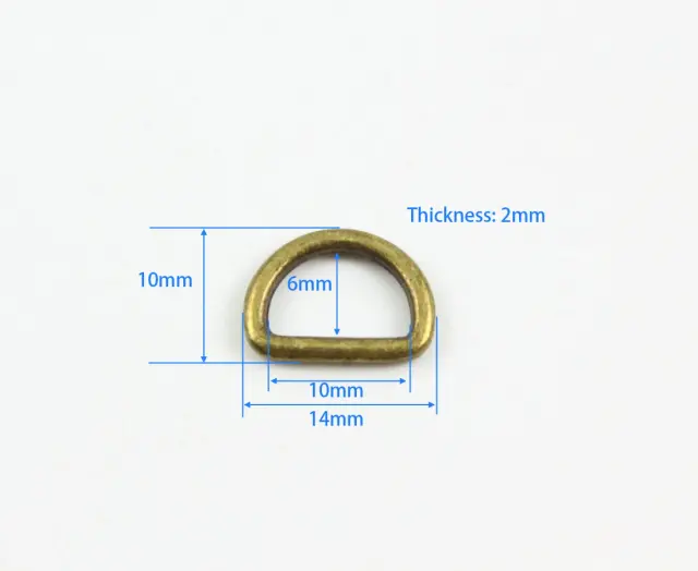 Conjunto com 100 Anéis de Metal Soldado 10mm na Cor Bronze Antigo para Acessórios e Bolsas