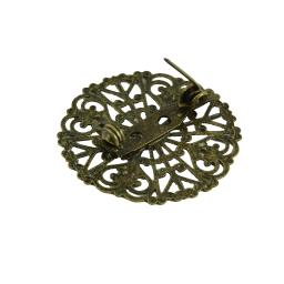 Filigrana-broche com design de flor, conjunto de 10 peças, broche, lapela, alfinetes, base, achados de jóias - Image 5