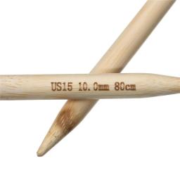 Agulhas de tricô circular de bambu com tubo transparente Agulha de crochê ganchos Weave Craft Ferramenta de tricô de costura DIY 80cm de comprimento 1 par - Image 5