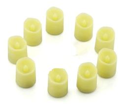 Conjunto de 9 velas led sem chama com borda derretida, com temporizador, controle remoto, vela votiva, natal, casamento, bateria, operação-branco quente - Image 2