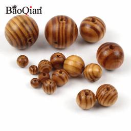 6-30 MILÍMETROS Natural Contas De Madeira de Pinho Bolas Redondas Para Fazer Jóias Spacer Diy Artesanato Em Madeira Casa Decoração - Image 3