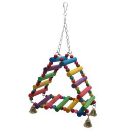 Conjunto de brinquedos de pássaros suspensos para pequeno papagaio, balanço, mastigação, treinamento, rede, sino, poleiro, escada, suprimentos para animais, 1pc - Image 2