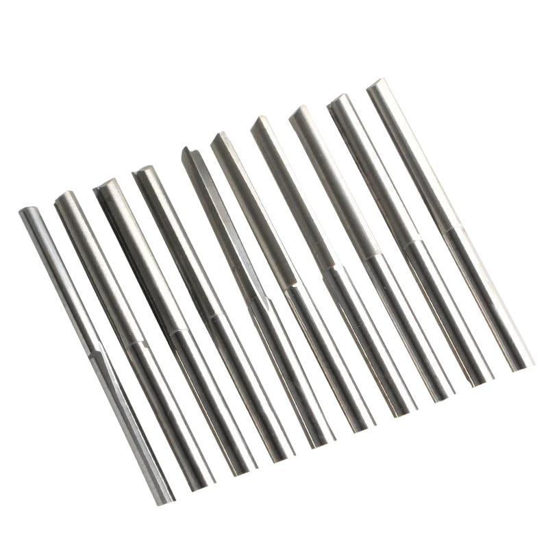 10 peças 3.175*3.0*22mm 2 flauta reta faca cnc roteador bits, cortadores em madeira, escultura em espuma, madeira compensada, mdf, pvc - Image 1
