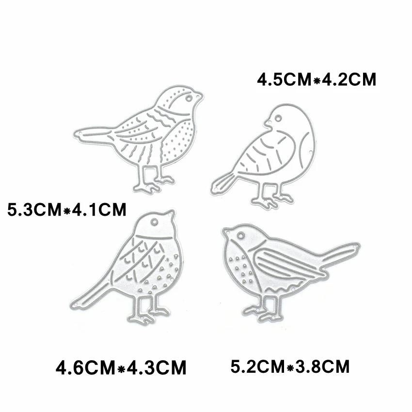 Molde de corte para aves em ramos, forma de metal para corte de fustela, scrapbooking - Image 1