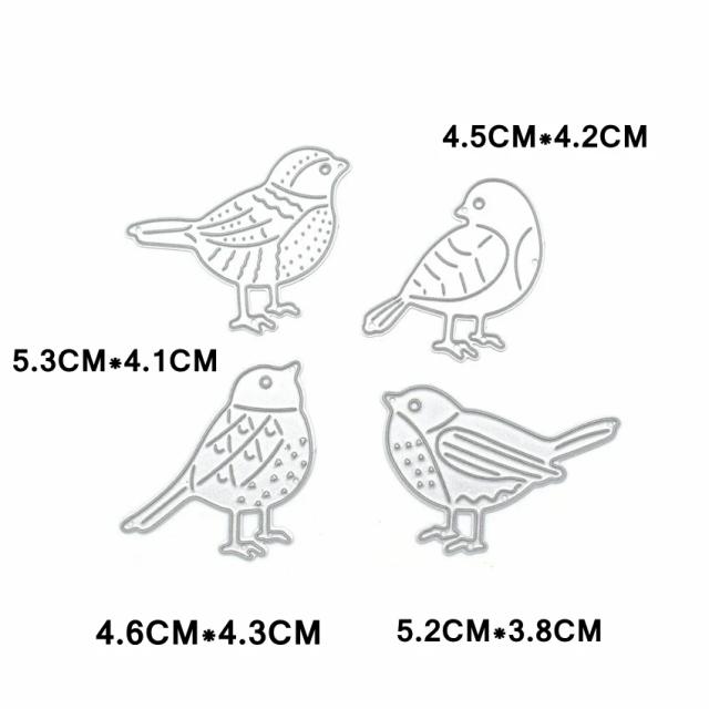 Molde de Corte de Metal para Aves em Ramos - Ideal para Fustela e Scrapbooking