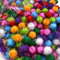 Bola felpuda de poliéster e pompom 10mm, acessório para decoração de roupas - Image 4