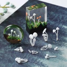 3 pçs estilo mix cristal cola epoxy mini cogumelo modelagem cola epoxy molde diy artesanato suprimentos de enchimento acessórios uv decoração - Image 1