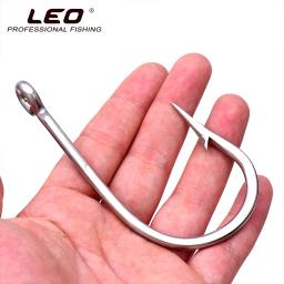 Leo 2pc mar profundo oceano gancho de pesca para peixes grandes anzóis de aço inoxidável tubarão atum tarpon florida mosca gabarito bacalhau produto de pesca - Image 1
